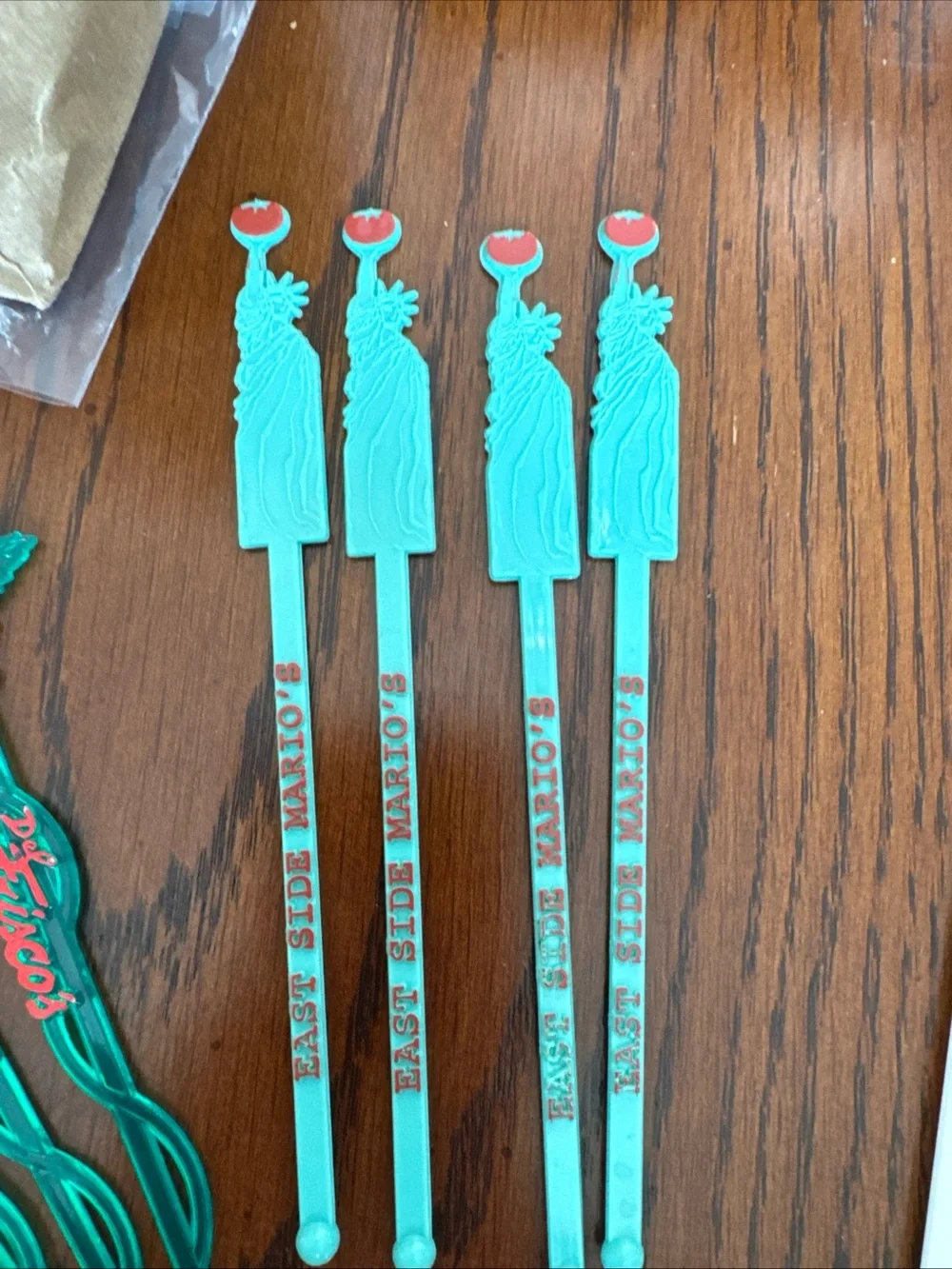 Vintage Lot of 28 Swizzle Sticks Various Locations NYC Roses Lighthouse Trees